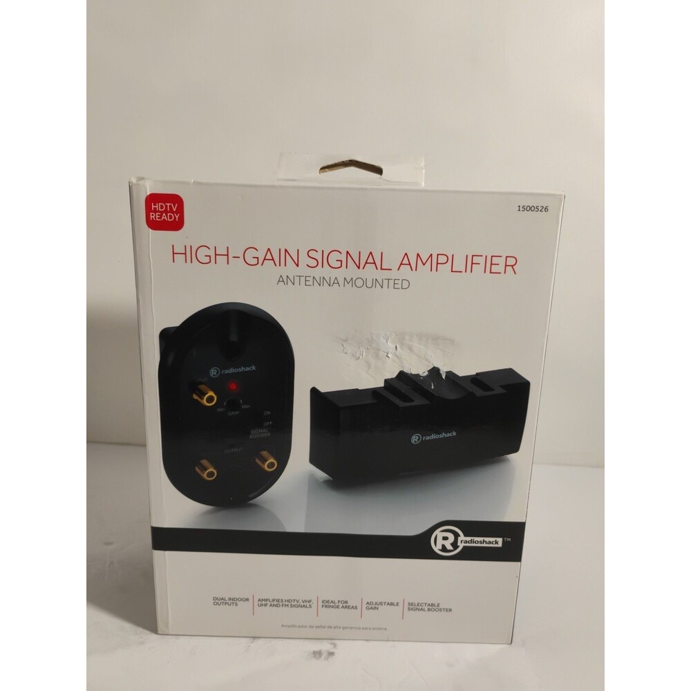 RadioShack Antenna-Mounted High-Gain Signal Amplifier NEW Model 1500526